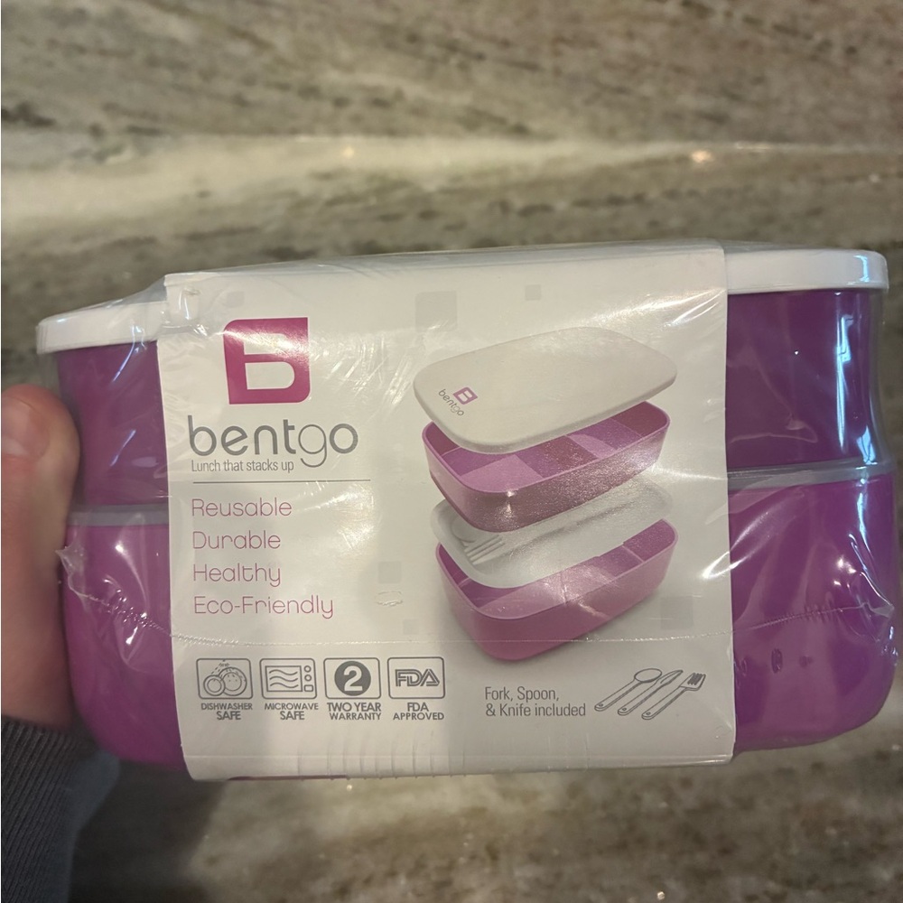 Bentgo Purple Stackable Bento Lunch Box - Picture 2 of 4